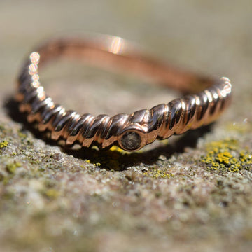 Twisted Knot Ring | Rose Gold Ring | Dainty Ring |Stackable Ring | DiamondRing |Stacking Ring | Braided Ring | Minimalist Ring | 14K Gold